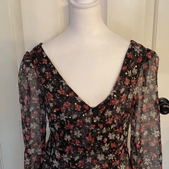 ASTR the Label Floral Print Midi Dress Black Combo 33470 - Picture 6 of 15